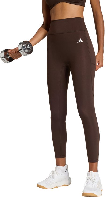 adidas Performance Optimé Essentials No Front Rise Seam 7/8 Legging - Dames - Bruin van Adidas