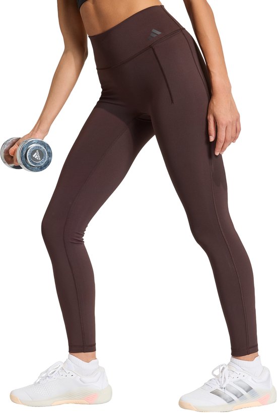 adidas Performance Optime Workout Full Length Legging - Dames - Bruin van Adidas