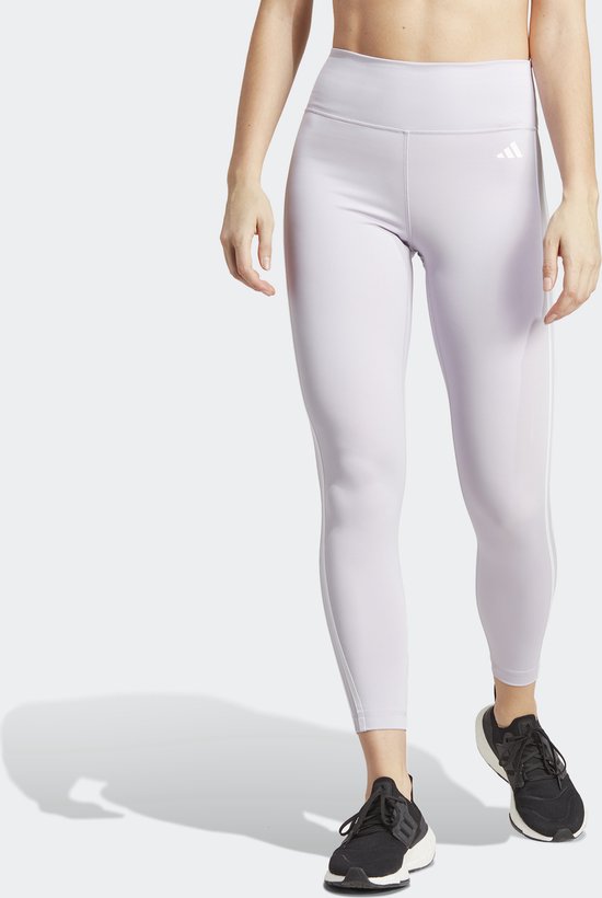 adidas Performance Train Essentials 3-Stripes High-Waisted 7/8 Legging - Dames - Paars - L van Adidas