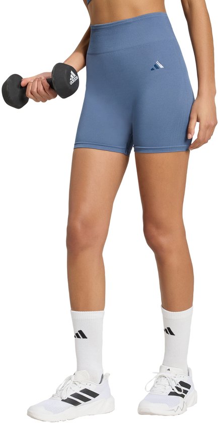 Adidas Performance Workout Essentials Knit Legging 4-Inch - Dames - Blauw