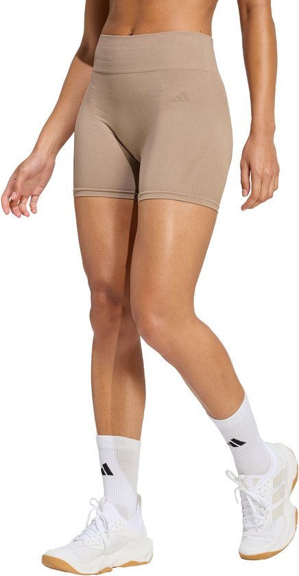 Adidas Performance Workout Essentials Knit Legging 4-Inch - Dames - Bruin