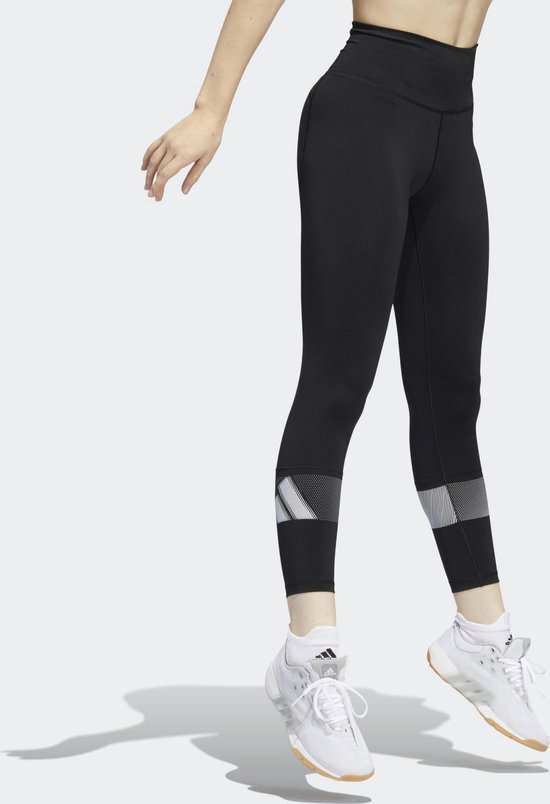 Adidas Sport Legging 7/8 - Zwart/Wit - Maat XL van Merkloos