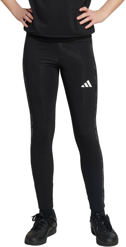 adidas Sportswear adidas Girls Animal 3-Stripes Legging van enkele jersey Kids - Kinderen - Zwart van Merkloos