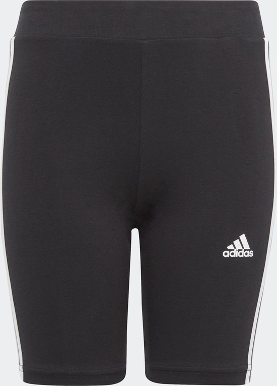adidas Sportswear Essentials 3-Stripes Cotton Bike Legging - Kinderen - Zwart- 140 van Adidas