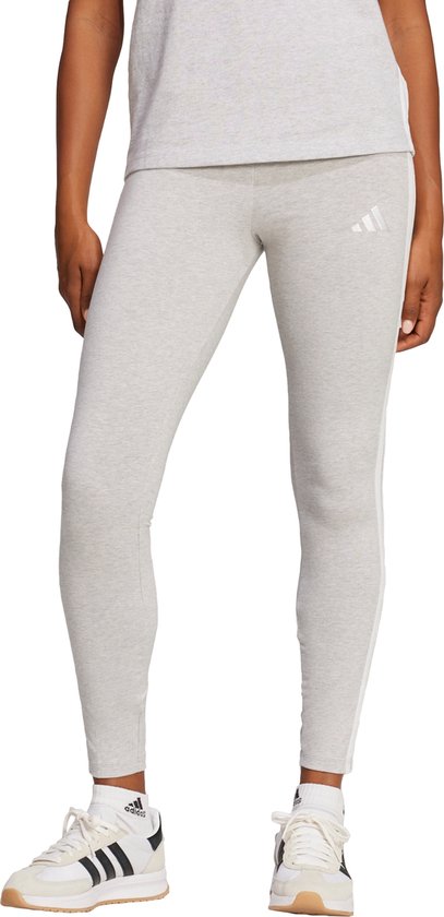 adidas Sportswear Essentials 3-Stripes Katoenen Legging - Dames - Grijs van Merkloos