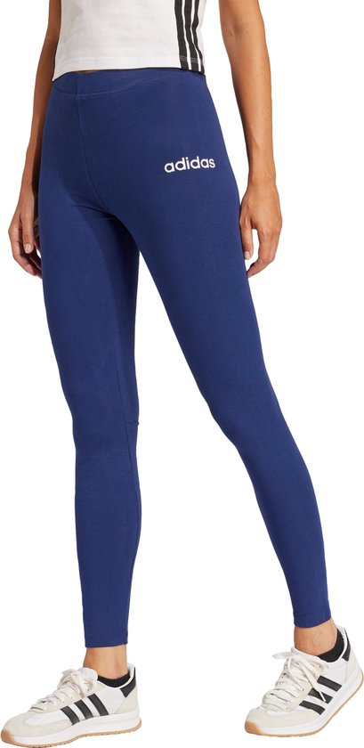 adidas Sportswear Essentials Linear Katoenen Legging - Dames - Blauw van Merkloos