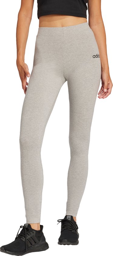 adidas Sportswear Essentials Linear Katoenen Legging - Dames - Grijs van Merkloos