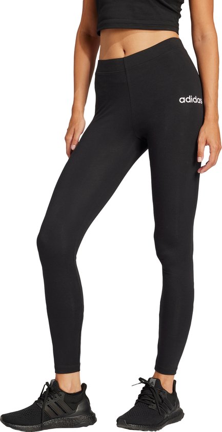 adidas Sportswear Essentials Linear Katoenen Legging - Dames - Zwart van Merkloos