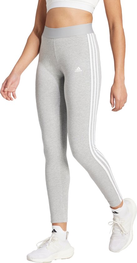 adidas Sportswear LOUNGEWEAR Essentials Legging met 3-Stripes - Dames - Grijs- M