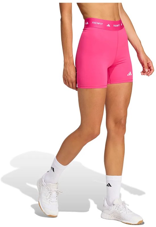 Adidas Techfit 3´´ Korte Leggings Roze M Vrouw van Merkloos
