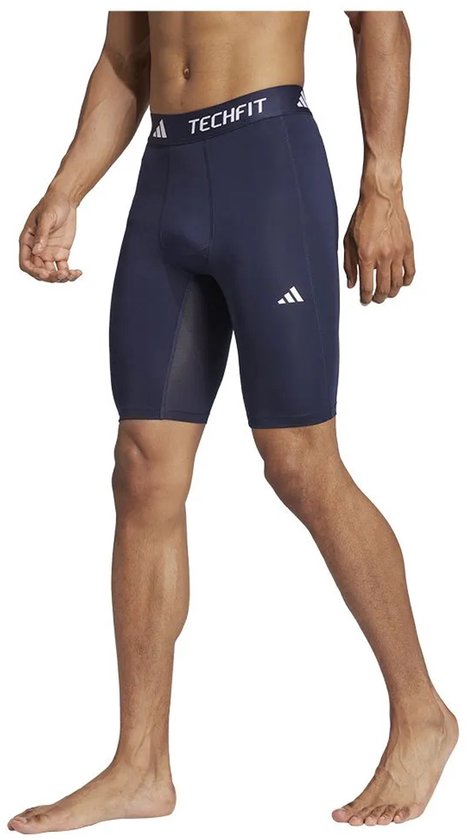 Adidas Techfit Compression Korte Leggings Blauw L / Regular Man