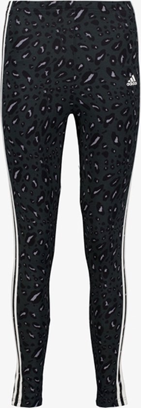 Adidas W3S dames sportlegging met panterprint - Zwart - Maat S van Adidas