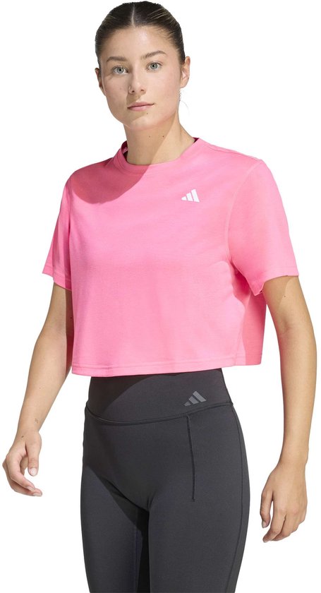 ADIDAS - we min tee - Training t-shirt korte mouw dames - Lichtrood van Adidas