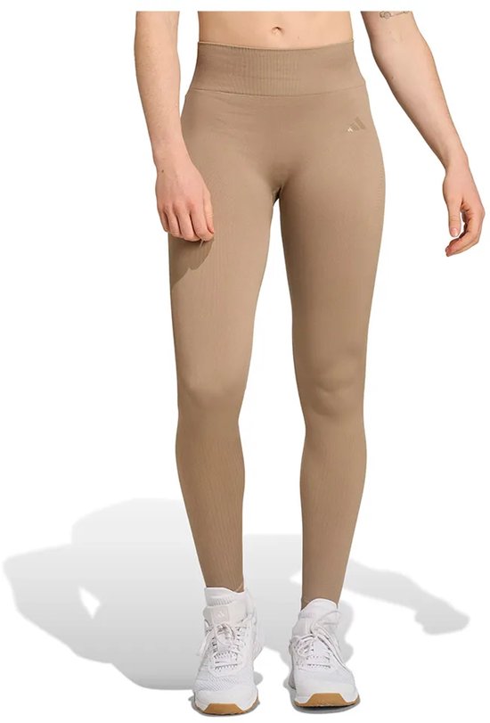 Adidas Workout Essentials Knit Leggings Beige M Vrouw