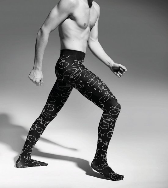 Adrian 3D opaque mannenpanty Bicycles 60DEN zwart maat M van Adrian