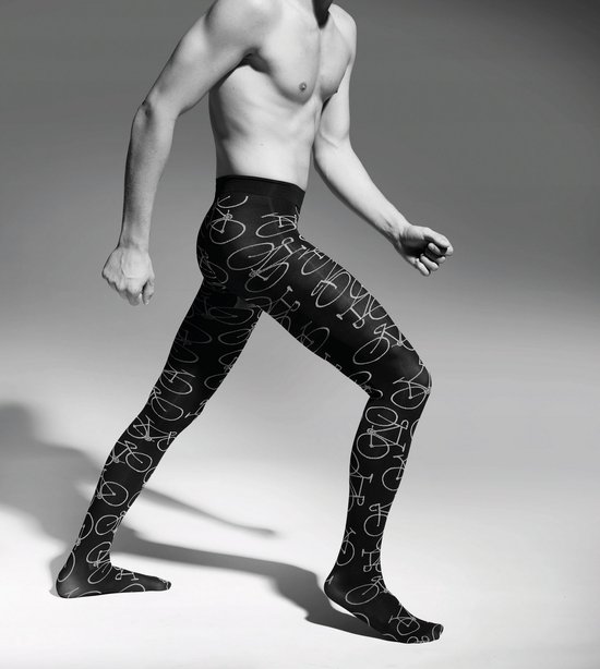 Adrian 3D opaque mannenpanty Bicycles 60DEN zwart maat XXL van Adrian