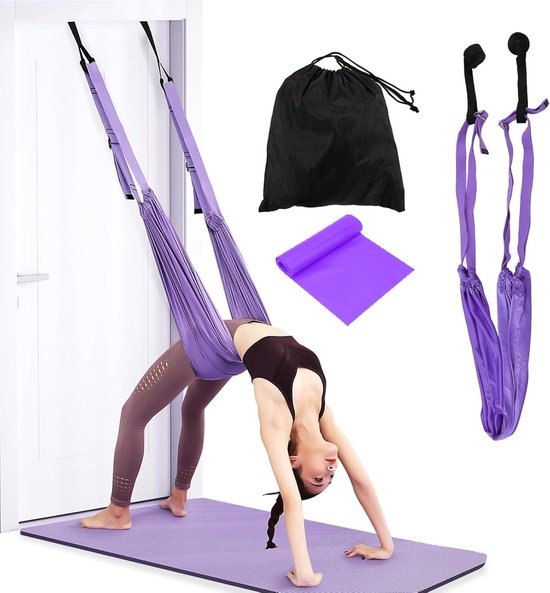 Aerial Yoga Hammock Yoga Training Swing Set Yoga Sling Inversion Tool Aerial Flying Dance Swing Handstand Split Leg - ShopVlot