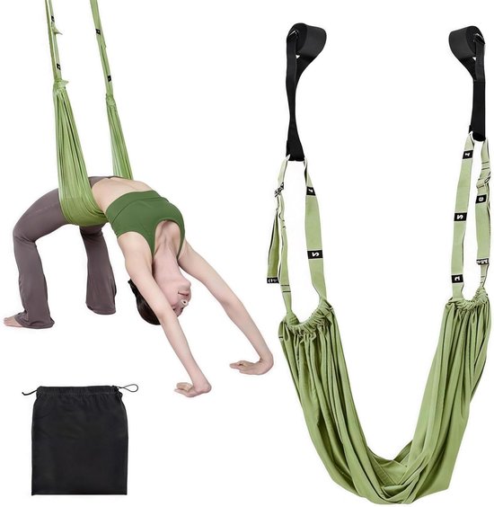 Aerial Yoga Swing voor Thuisgebruik - Elastische Band voor Anti-Gravity Oefeningen, Pilates en Gymnastiek Accessoires