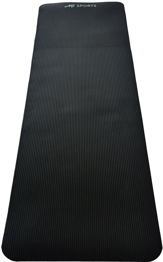 AJ-Sports Yoga Mat NBR Extra Dik - 1.5 cm dik - Fitness Mat - Sport mat - Trainingsmat - Fitnessmat - Zwart - Yoga - Pilates - Fitness - Foam Materiaal - 180 x 60 x 1,5 cm van Merkloos