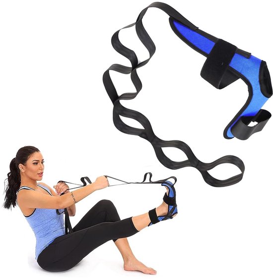aladdien - Yoga Stretching Strap - Fitness Beenstretcher - 7 Handgrepen - Ademend en Elastisch - Perfect voor Yoga en Fitness - 120 cm van Merkloos