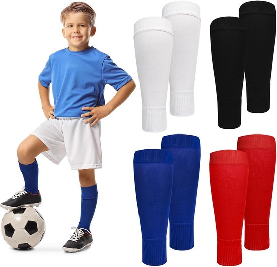 Allecta - Duurzame Voetbalsokken met Scheenbeschermers voor Kinderen, Zwarte Ademende Sokken. van Merkloos