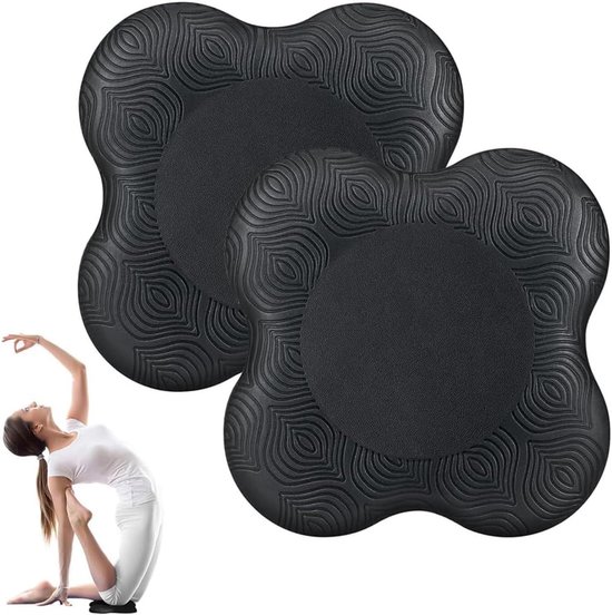 Allecto - Kniekussen Antislip - Ondersteunt Knie bij Sport - Zwart - Kniepad - Ideaal voor Yoga en Pilates - Duurzaam en Comfortabel van allecto