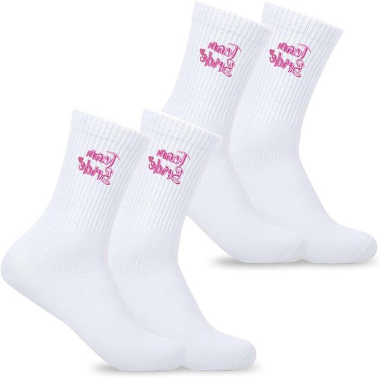 Allecto Plus - Sokken voor Team Bride - Bachelorfeest Sokken voor Vrouw - Trouwcadeau - Wit