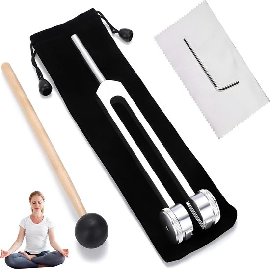 Allecto Plus - Stemvork 3-delige set voor precieze stemafstemming - 128 Hz frequentie met accessoires van Allecto Plus