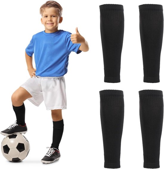 Allecto Plus - Voetbalsokken - Voetbal scheenbeschermer hoesjes - Kinderen - Voetbalbroekje - Scheenbeschermers - Jongens - Voetbalsokken voor beginners bij voetbalwedstrijden