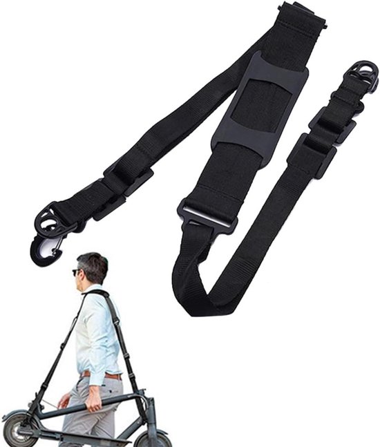 Allecto - Universele schouderriem - Verstelbaar - Elektrische scooters - Kinderfietsen - Zwarte draagaccessoire - Yoga - Laptop - Geschikt voor diverse items van Merkloos