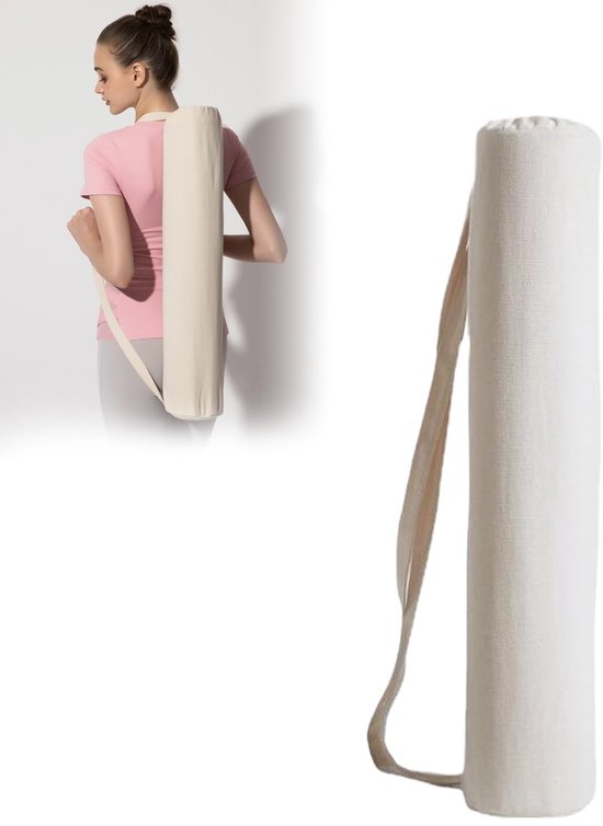 Allecto - Yoga Mat Tas - Multifunctioneel - Ideaal voor Pilates en Fitness - 17x17x74 cm - Geschikt voor Draagtas - Wit