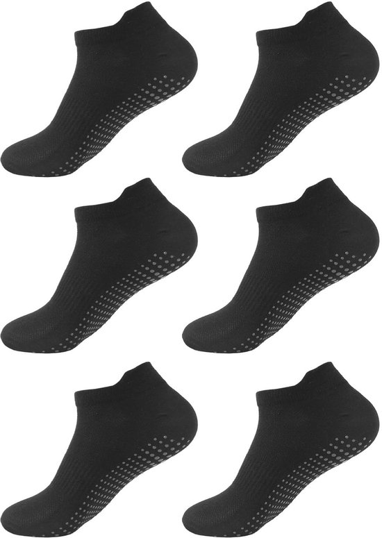 Allecto - Yoga Sokken - Antislip - Perfect voor Fitness - Zwart - Ademend - Geschikt voor Pilates en Dans - Maat EU 37-42