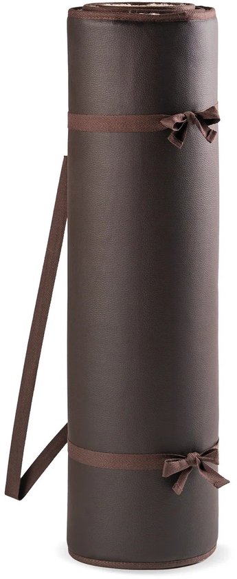 Alwero wollen Yogamat donkerbruin 70x200cm van Merkloos