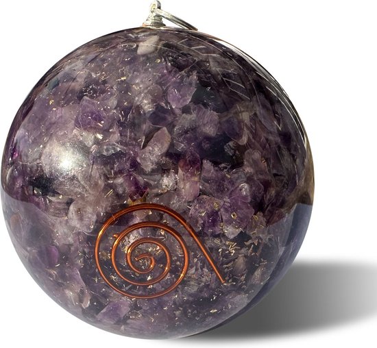 Amethist gevulde Orgoniet Bal | Orgon Energie | Phipower van AME