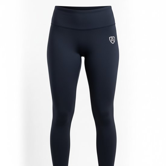 Ampora Dames High Waist Sportlegging – Aansluitende Pasvorm & Stretch - Marine blauw - M van Merkloos