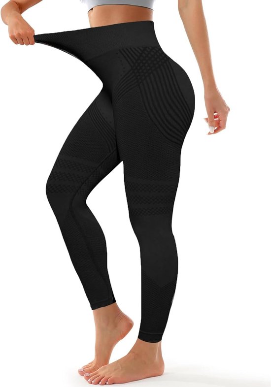 Anti-Cellulite Leggings voor Vrouwen - 3D Compressie, Hoge Taille, Naadloze Sportlegging voor Yoga en Fitness