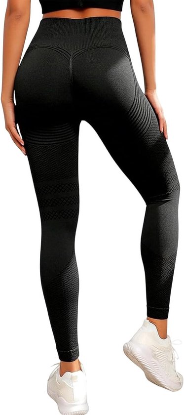 Anti-cellulitis leggings voor dames, hoge taille push-up sportlegging, naadloos en comfortabel voor fitness, yoga en sportschoolgebruik van Merkloos