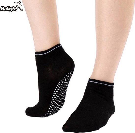 Anti-slip Sportsokken Fitness / Yoga / Pilates - zwart van FlinQ