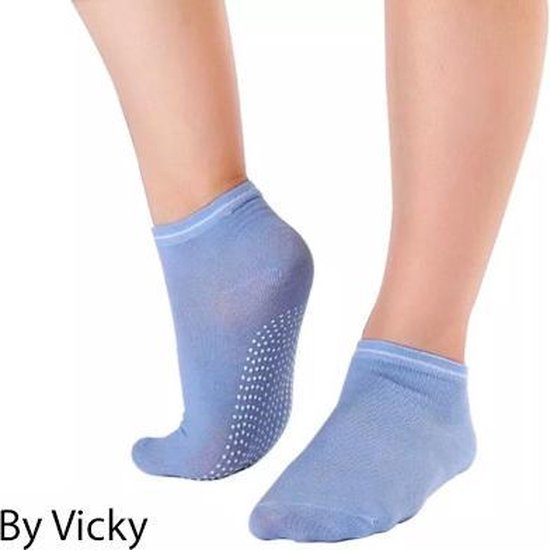 Anti slip yoga sokken blauw - maar ook yogasokken voor pilates of piloxing! van Tunturi