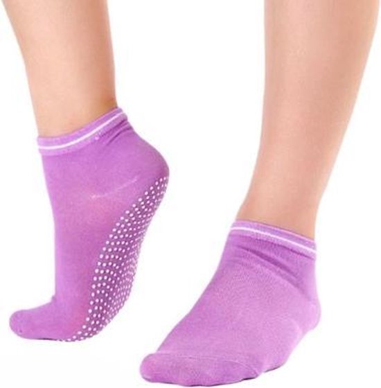 Anti slip yoga sokken paars - maar ook voor pilates of piloxing! van Love2Move