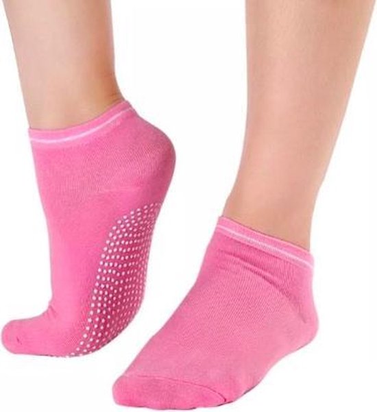 Anti slip yoga sokken roze - maar ook voor pilates of piloxing! van SAGAWEY