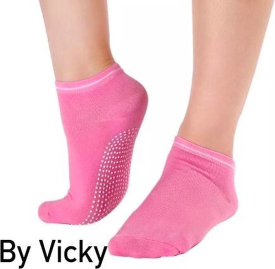Anti slip yoga sokken roze - maar ook yogasokken voor pilates of piloxing! van SockShop