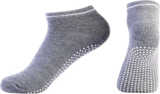 Anti Slip Yoga Sokken - Yoga - Halfhoog - Unisex - Grijs