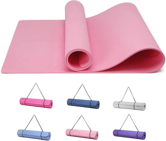 Antislip Gymnastiekmat voor Yoga en Fitness - 183 x 61 x 0,6 cm (Roze) van Lionelo