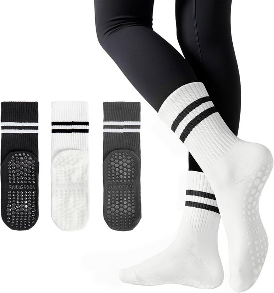Antislip Sokken met Grips voor Pilates, Yoga en Barre - Ademend en Comfortabel