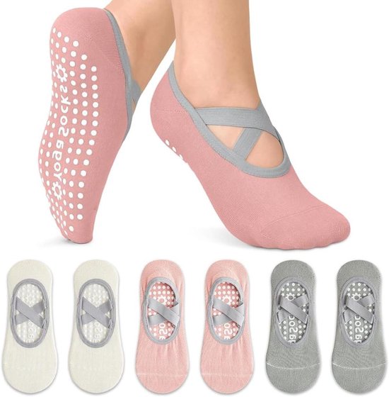 Antislip sokken voor dames - Yoga en Pilates - Danssokken voor blote voeten