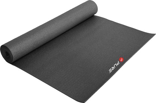 Antislip TPE yogamat voor yoga pilates fitness gymnastiek - zwart met tas en schouderriem Yogamat