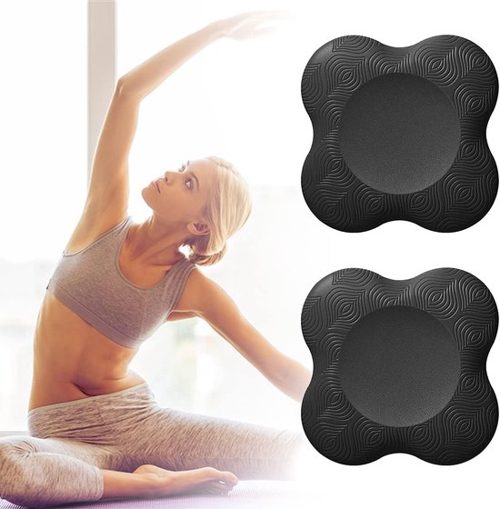 antislip yoga kniemat minimaliseert knieën polsen en ellebogen gebruikt voor pilates trainingsmat yoga bolster kniebeschermers sport & fitnessmat 2 stuks van Merkloos