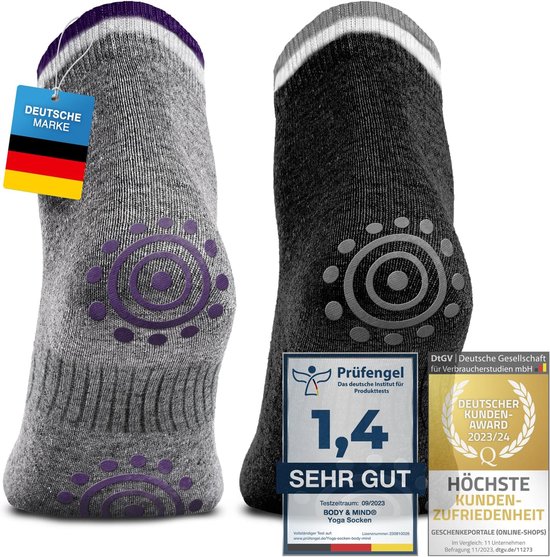 Antislip Yoga Sokken Dames - Pilates, Fitness & Aerobics - 4-Pack