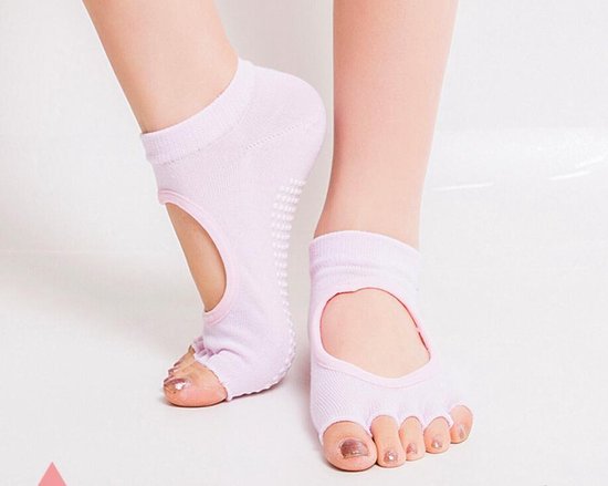 Antislip Yoga sokken - Roze - One Size Fits All van $